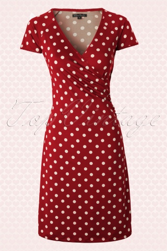 King Louie Red Cross Dress Polkadot 107 49 12456 20140207 0004W