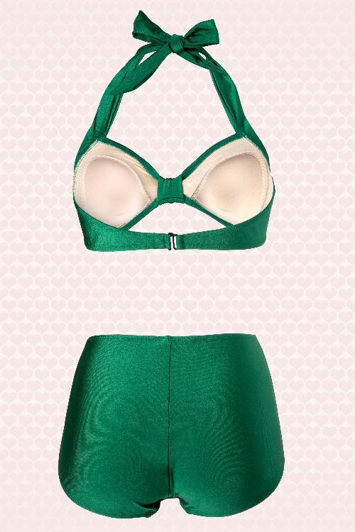 Esther Williams - Klassieke bikini in smaragdgroen 4