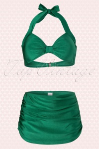 Esther Williams - Klassieke bikini in smaragdgroen 3