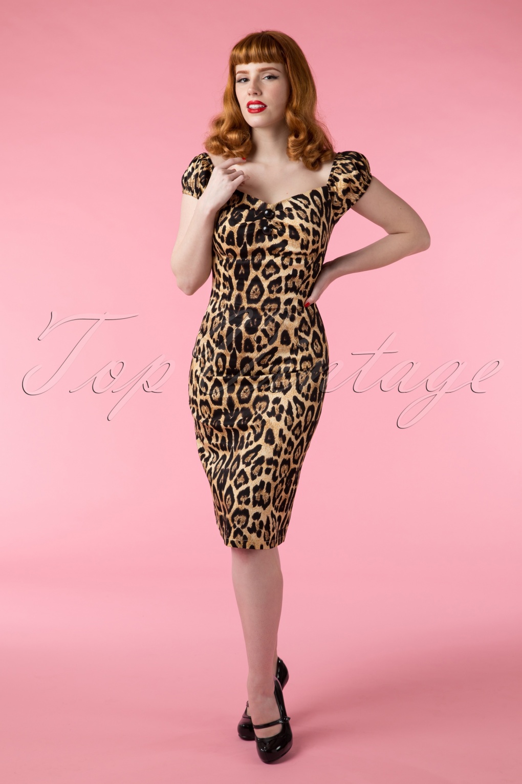 50s Puffy Sleeve Dress