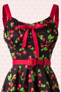 Pinup Couture - 50s Molly Black Cherry Swing Dress 6