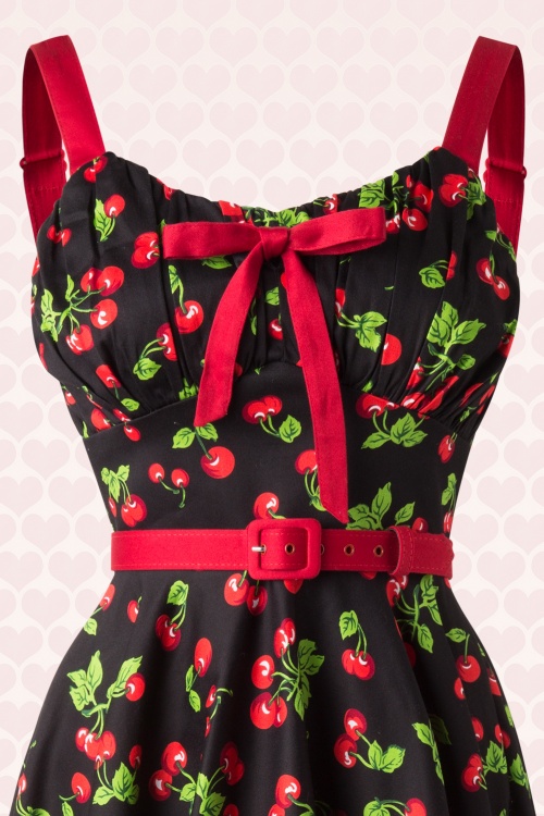 Pinup Couture - Molly Black Cherry Swing-Kleid 6
