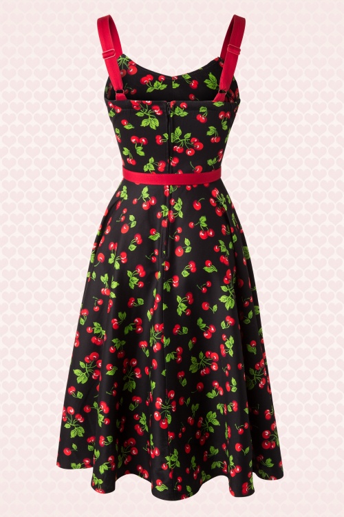 Pinup Couture - Molly Black Cherry Swing-Kleid 8