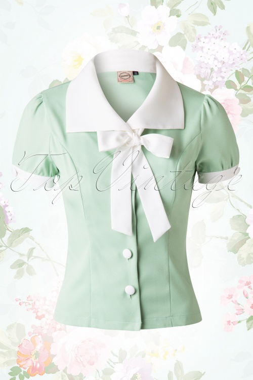 Banned Green Bow Blouse 112 40 15122 1W