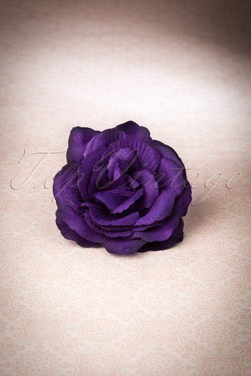 Rosie - 50s Bring Me Flowers Daily Hair Clip in Purple