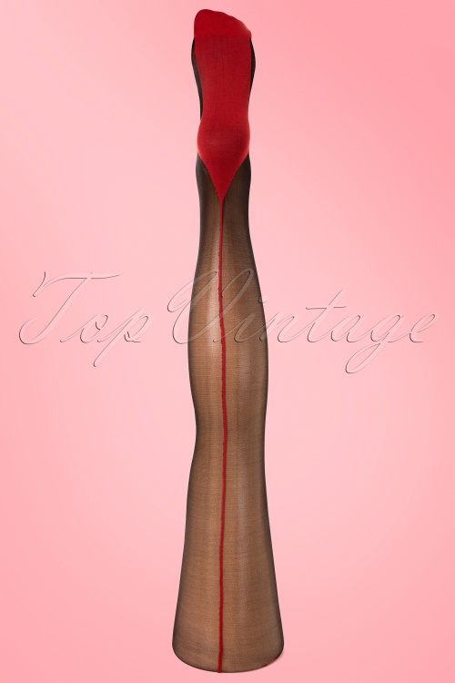 Scarlet Classic Seamer Tights Red 10585 2