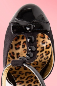 Pinup Couture - Smitten T-Strap D'orsay pumps zwart 3
