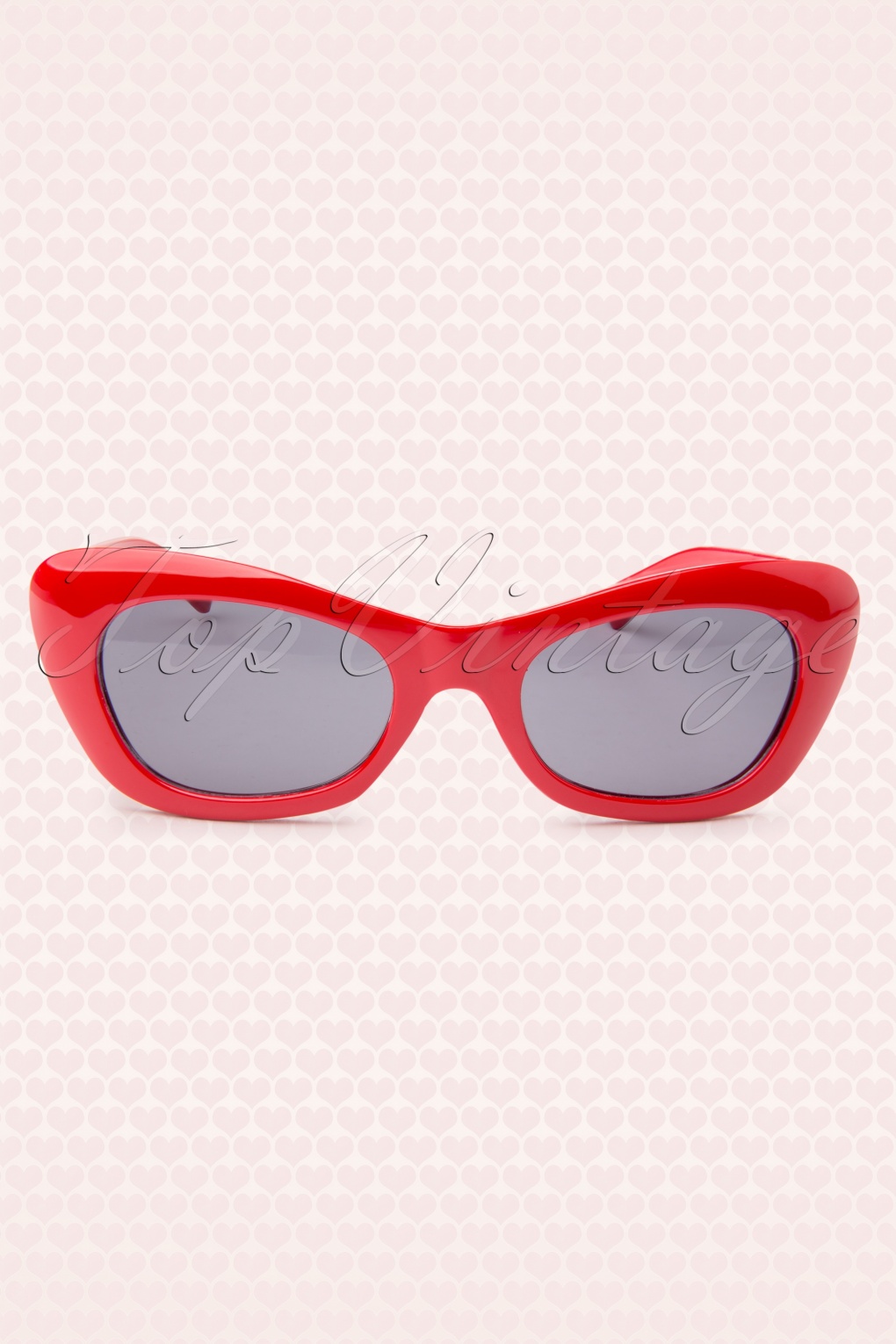 50s Elegant Retro Cat Eye Glasses Red 