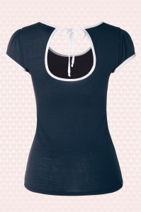 Steady Clothing - TopVintage exclusive ~ 50s Mindy Top in Navy and White 3