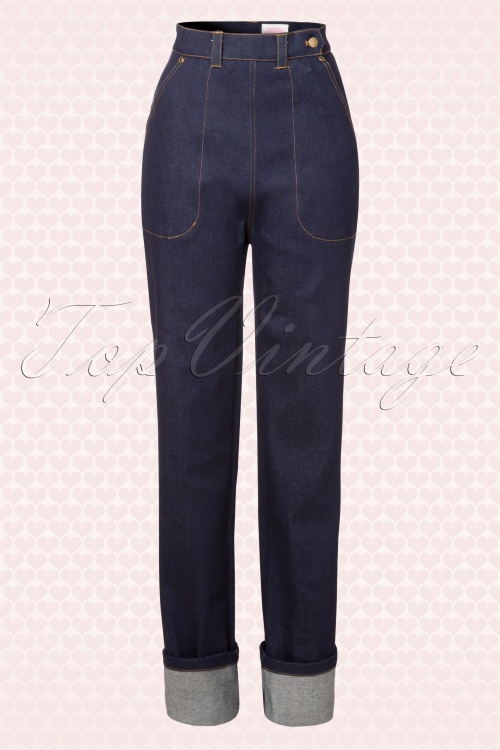 Emmy - 50s Norma Jean Jeans in Navy