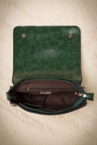 Banned Retro - 50s Antique Scandal Bag in Green Tartan 4