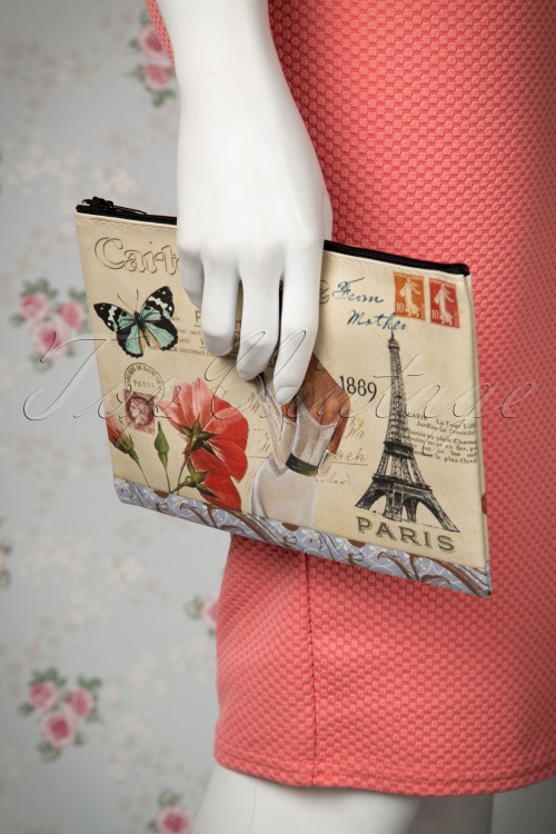 Kaytie - 60s A Postcard From Paris Make-up bag 7