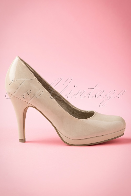 50s Classy Patent Leather Pumps in Beige 50s Classy Patent Leather Pumps in Beige