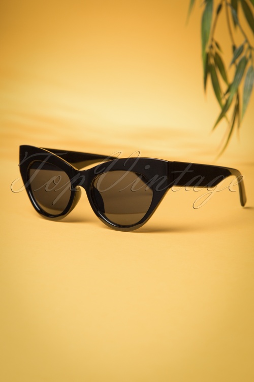 So Retro - Ida Retro-Sonnenbrille in Schwarz 2