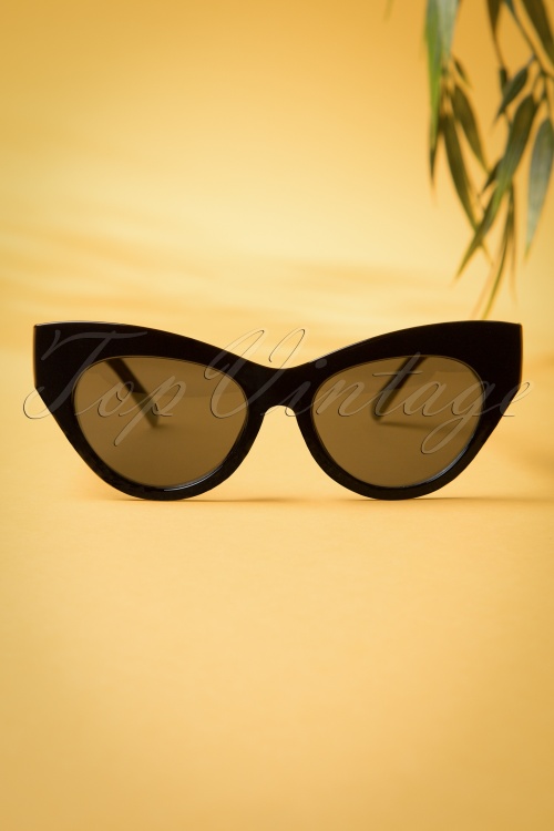 So Retro - 50s Ida Retro Black Sunglasses in Tortoiseshell