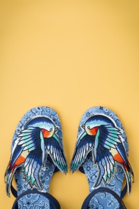Miss L-Fire - Bluebird Sandalen mit Stickerei 7