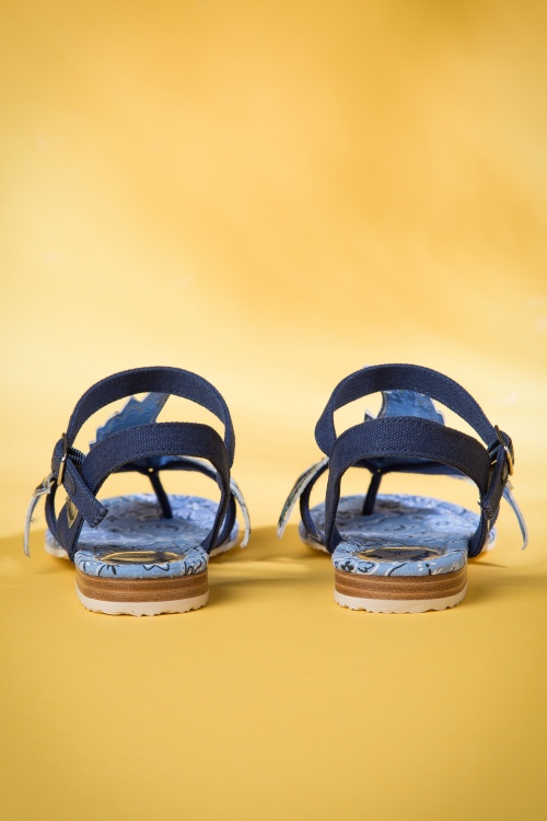 Miss L-Fire - Bluebird sandalen met borduurwerk 8