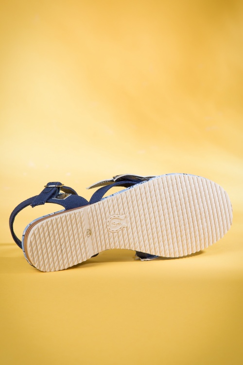 Miss L-Fire - Bluebird sandalen met borduurwerk 9