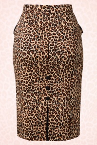 Banned Retro - 50s Tori Pencil Skirt in Leopard 4