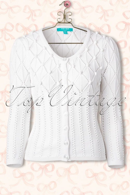 Fever Nebraska White Knitted Cardigan 140 50 13972 20150305 0003Haakje