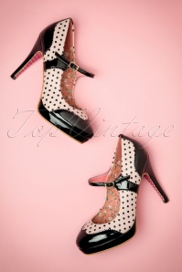 Banned Retro - 50s Mary Jane Pumps in Black and Nude 8