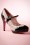Zapatos de tacón Mary Jane de los años 50 en negro y desnudo