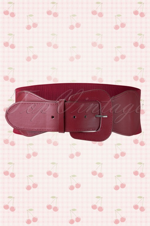 Bunny - 50s Rizzo Belt in Burgundy