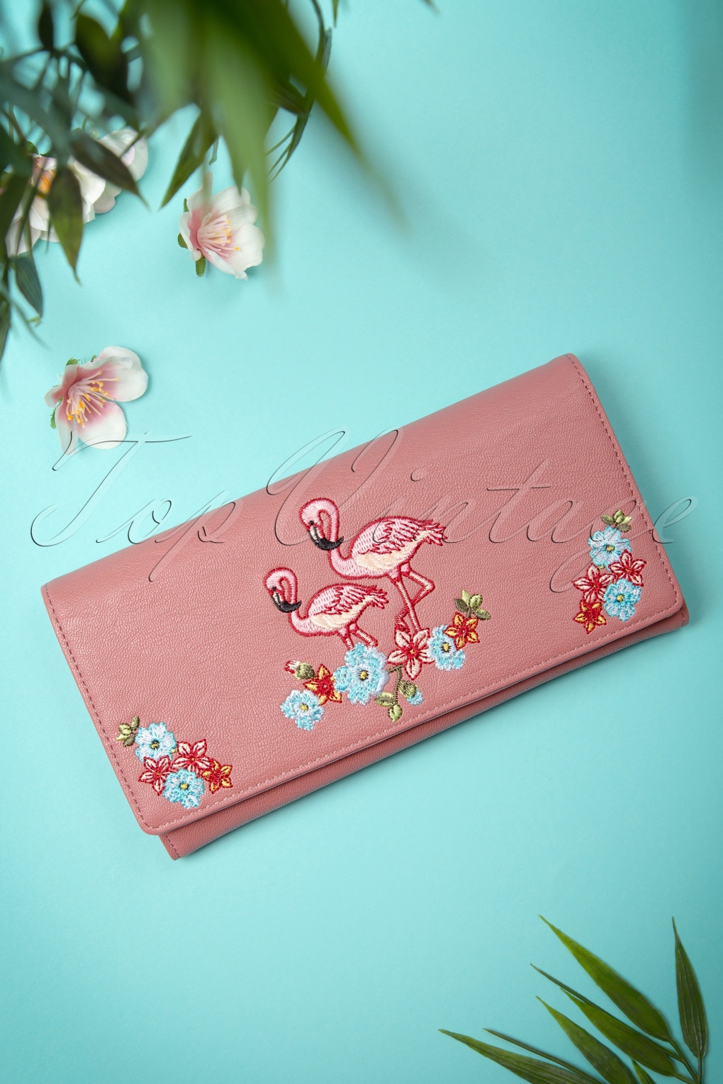 50s Flamingo Purse in Dusty Pink