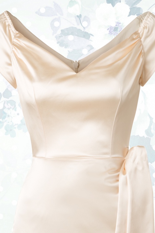 cream satin robe