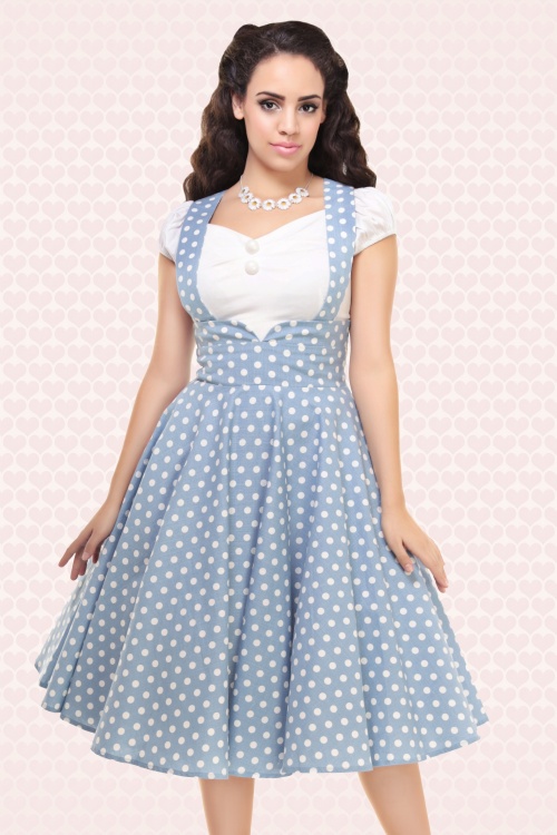 Collectif Clothing Mary Vintage Polkadot Swing Skirt 14797 5