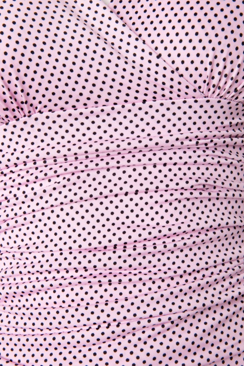 Vintage Chic for Topvintage - 50s Grecian Pin Dots Dress in Light Pink 4