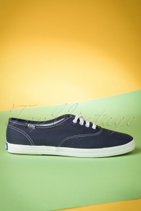 Keds - 50s Champion Core Text Sneakers in Navy 3