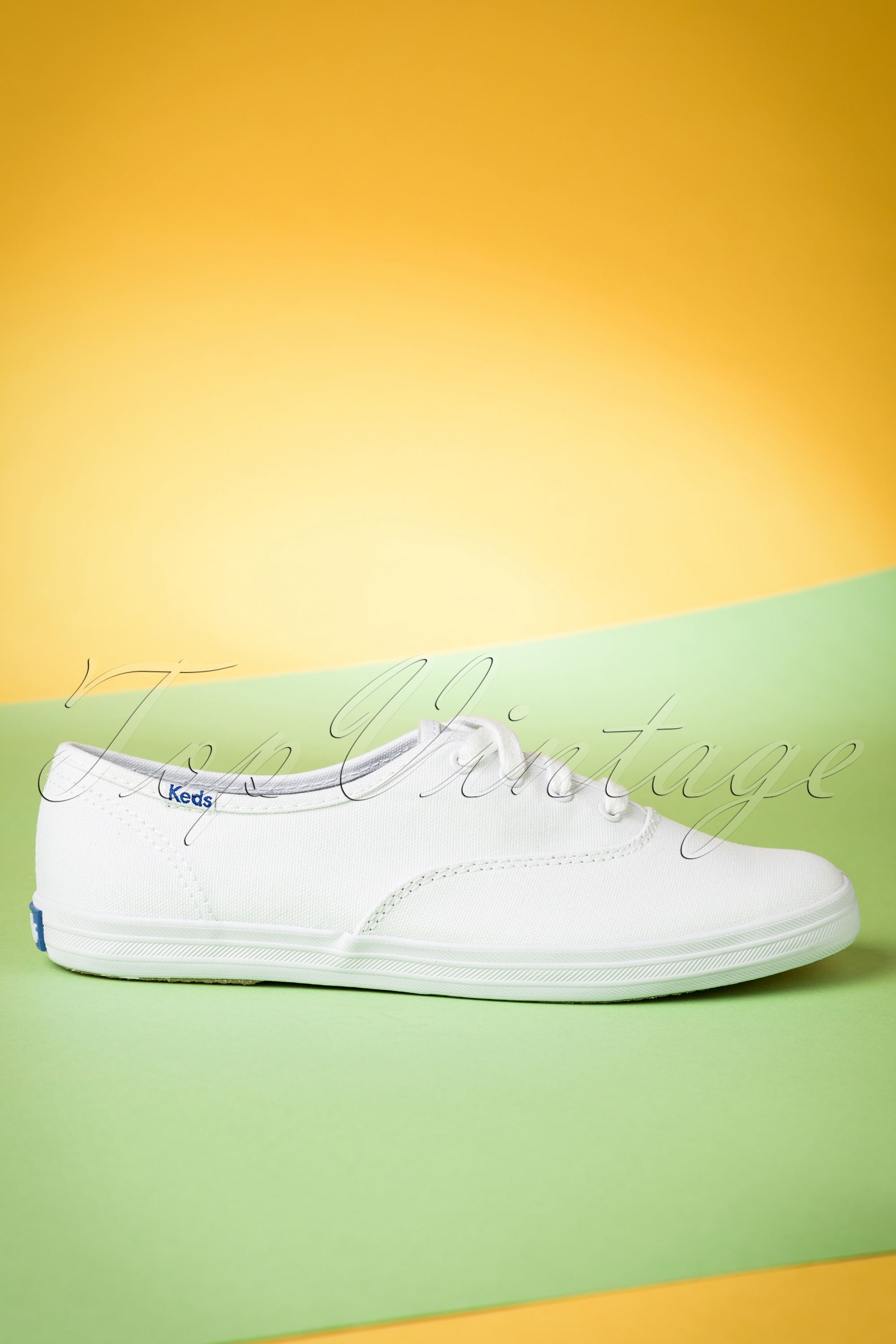 Keds - Champion Core-tekstsneakers in wit 3