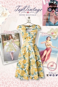 Collectif Clothing - Pin-Up Orchidee Haarspange Elfenbein 4