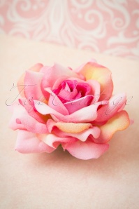 Collectif Clothing - 50s A Rose Is A Rose Is A Rose In Ombre Hair Clip Brooch