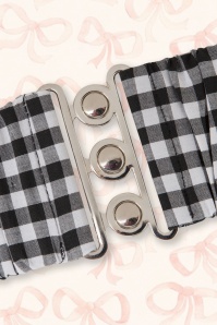 Bunny - 50s Retro Gingham Belt in Black and White 2