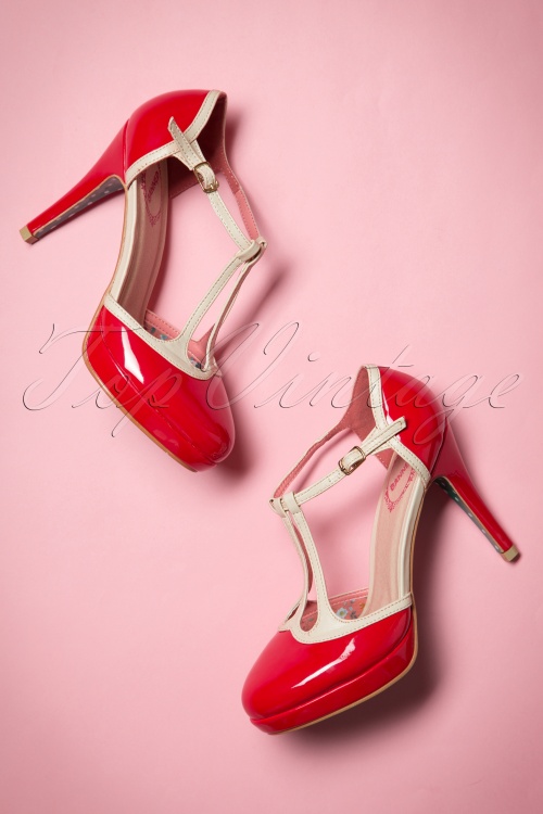 Banned Retro - 50s Betty Pumps in Red