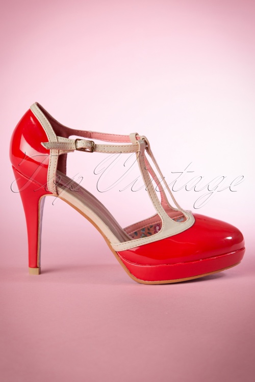Banned Retro - Betty Pumps in Rot 6