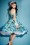 Vixen 50s Blue Retro Halter Floral Swing dress 102 39 10974 1