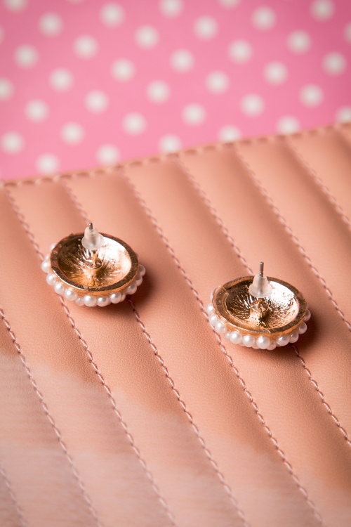  - 50s Bouquet of Pearls Earrings 4