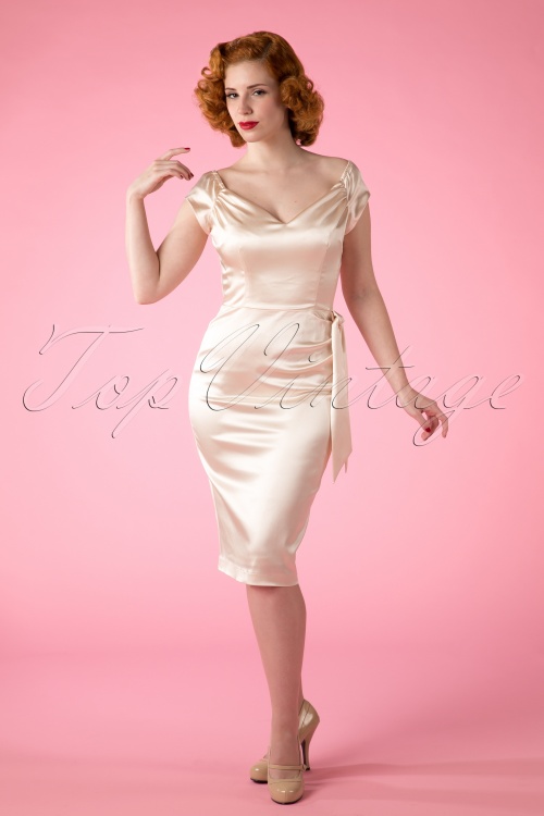 cream satin robe