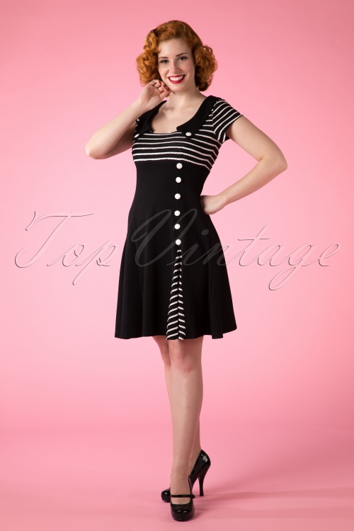 Vixen Black White Striped Dress 107 10 10755 20150418 0012W