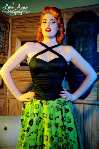 Pinup Couture - 50s Deadly Dames Vixen Top in Black 8