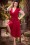 Vestido cruzado Layla de los años 50 en rojo Atlas