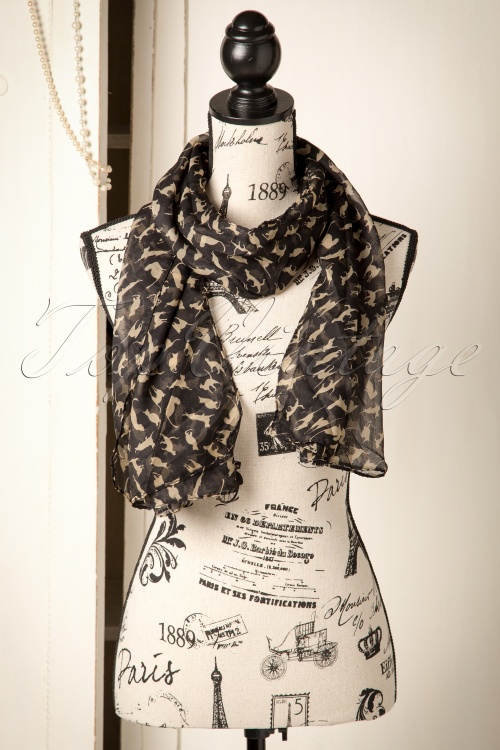  - I'm More A Cat Person Scarf Années 60  3