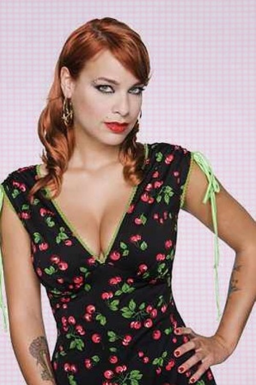 Pinup Couture - Anna Black Cherry Kleid 5