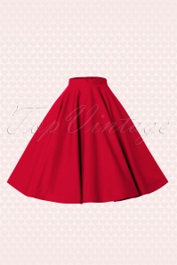 Bunny - 50s Paula Swing Skirt in Red 3