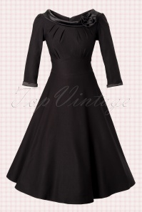 Stop Staring! - 50s First Lady swing dress black  5