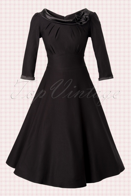 Stop Staring! - 50s First Lady swing dress black  5