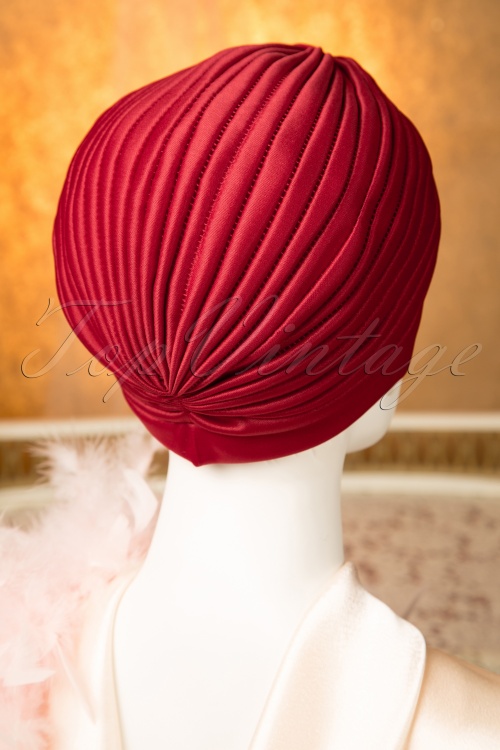 ZaZoo - Turban Sally en Satin Bordeaux 3